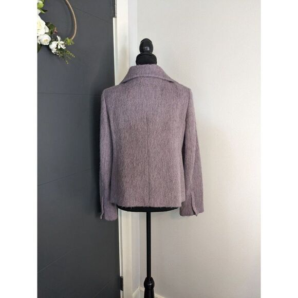 Talbots The Jackie Purple Moto Funnel Neck Wool/Mohair Blend Jacket - 8‎ - Picture 4 of 10
